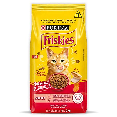 Friskies Gatos Adultos Frango Delícias da Granja 3 kg