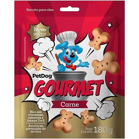 Biscoito Pet Dog Gourmet Sabor Carne 180g