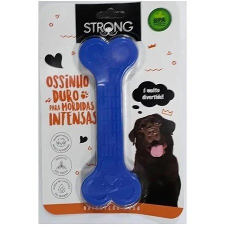 Mordedor  Osso 01 Duro Azul 18CM