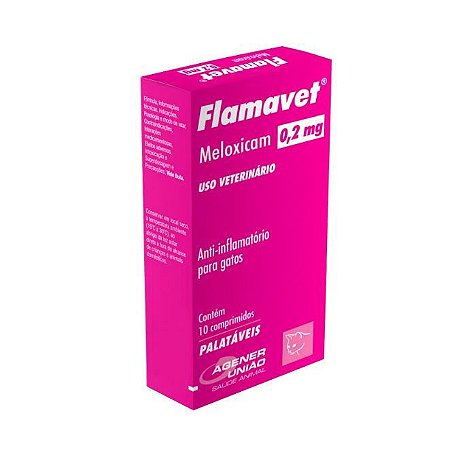 Anti-inflamatório Flamavet para Gatos 10 comprimidos 0,2 mg