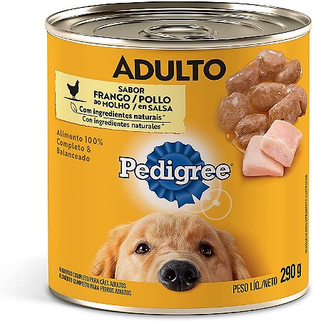Pedigree Lata para Cães Adultos Sabor Frango ao Molho 290 gramas
