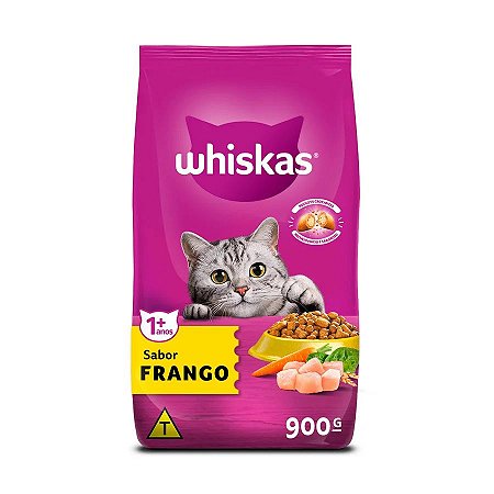 Ração Whiskas Frango para Gatos Adultos  900 Gr