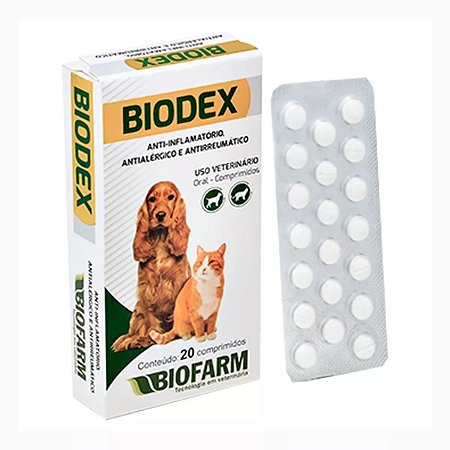 Antialérgico P/ Cães E Gatos Biodex 20 Comprimidos - Biofarm