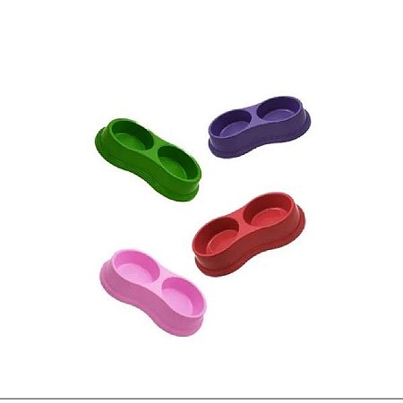 Comedouro E Bebedouro Duplo Plastico pequeno
