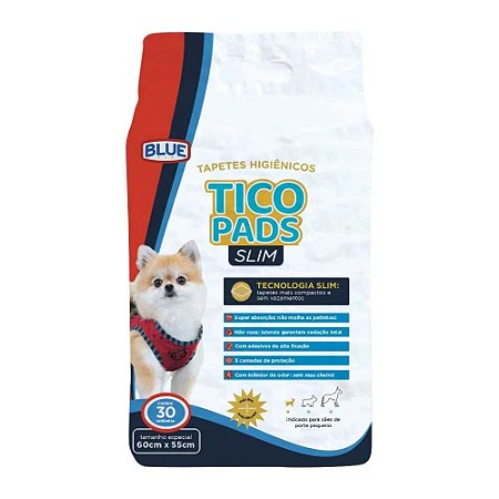 Tapete Higiênico Tico Pads - 30 Unidades
