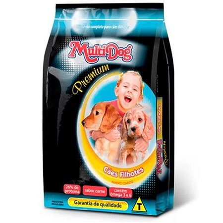 Ração Multidog Cães Filhotes Carne, Frango e Arroz 10,1kg