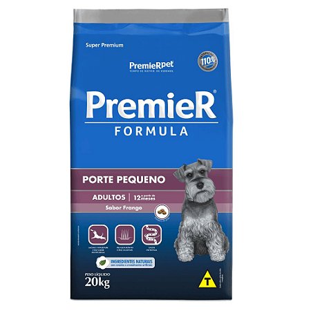 Ração Premier Formula Cães Adultos Raças Pequenas Frango 20 kg