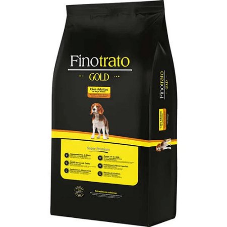 Ração Finotrato Gold Super Premium para Cães Adultos Raças Médias 15 Kg