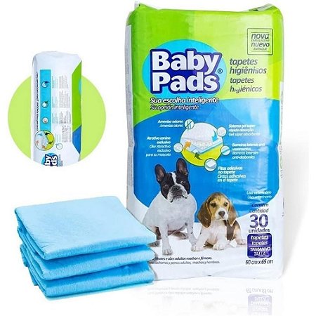 Tapete Higiênico Baby Pads para Cães 30 Unidades