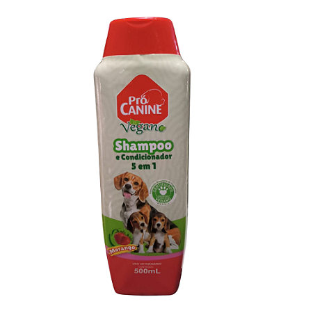 Shampoo Procanine Vegano 5x1 Morango 500 ml
