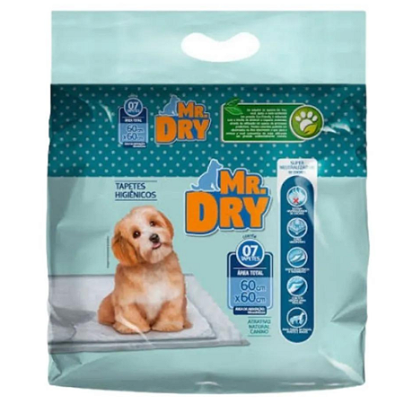 Tapete Higiênico Mr. Dry 30 Unidades 60x60cm