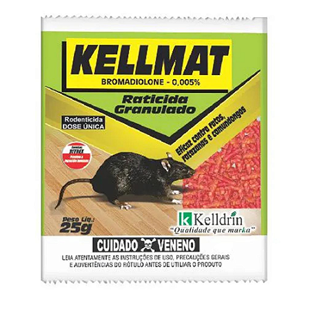 Raticida Granulado Kellmat Sache 25 g