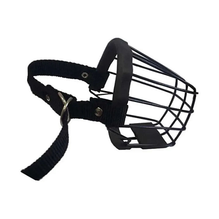 Focinheira De Metal Preto Tamanho 2 Para Cães Vivo Pet