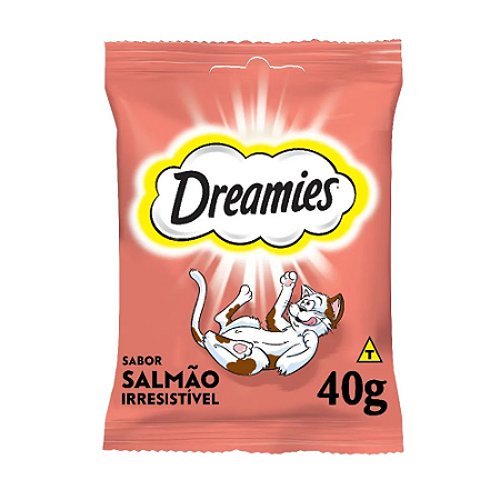 Petisco Dreamies Salmão Irresistível Gatos Adultos 40g