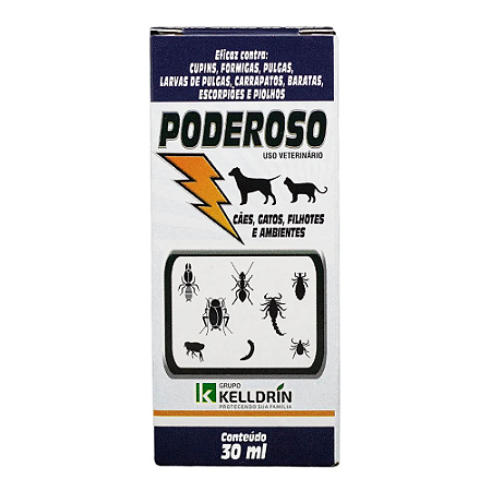 Inseticida Poderoso Uso Veterinário e Ambientes 30 ml