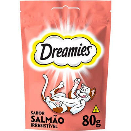 Petisco Dreamies Salmão Irresistível Gatos Adultos 80g