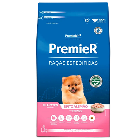 Ração Premier Raças Específicas Spitz Alemão Filhotes Frango 1 kg