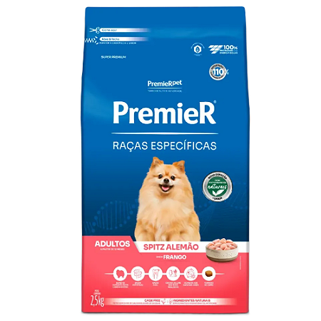 Ração Premier Raças Específicas Spitz Alemão Adultos 2,5 kg