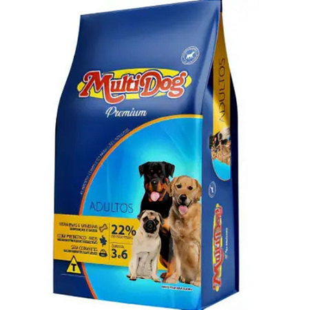 Ração Multidog Premium Cães Adultos Carne 25kg