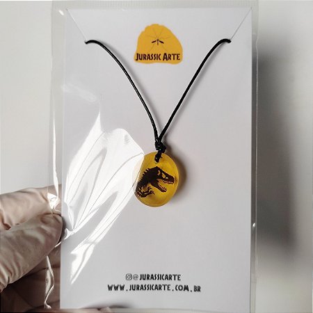 Colar Âmbar Jurassic Park Rexy
