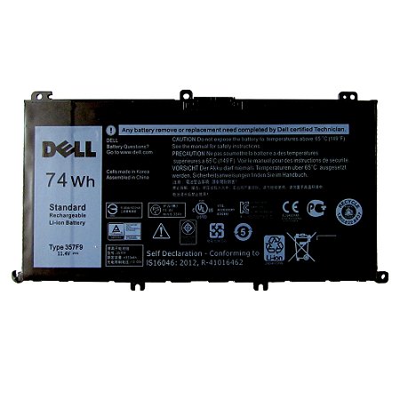 Bateria Notebook Compatível Dell Inspiron 15-7559 7566 15-7000 357f9 (Forma de envio, somente via PAC, não escolha Sedex)