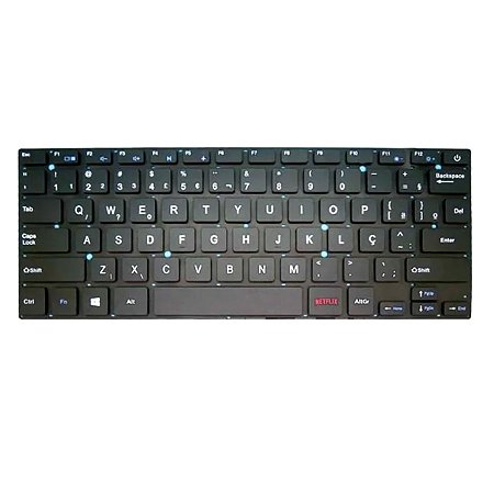 Teclado Notebook Compatível Compaq Presario CQ25 CQ-25 com teclas Ç e Netflix