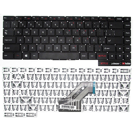 Teclado Notebook Compatível Positivo Motion I34128b Scdy-315-18-1 Br