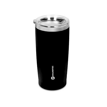 Copo Térmico Thermos Inox 600 ml para bebidas quentes ou frias com tampa - Preto