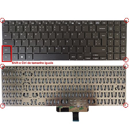 Teclado Samsung NP550XDA KT1 Preto com Ç (ABNT2 )