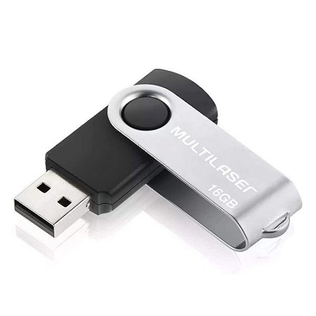 Pen Drive 16GB Multilaser Twist Preto - PD588