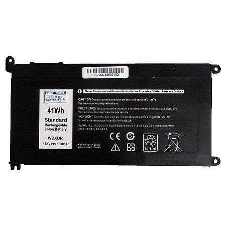 Bateria para Notebook Dell Part Number WDX0R - 37mAh (Forma de envio, somente via PAC, não escolha Sedex)