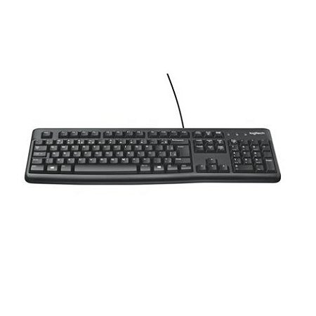 Teclado com fio USB Logitech K120 Resistente à Respingos e Layout ABNT2 -920-004423