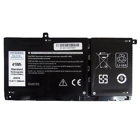 Bateria para Notebook Dell Jk6y6 | 3600 Mah (Forma de envio, somente via PAC, não escolha Sedex)