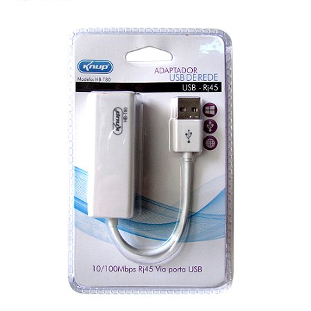 Adaptador de Rede  USB HB-T80 Knup