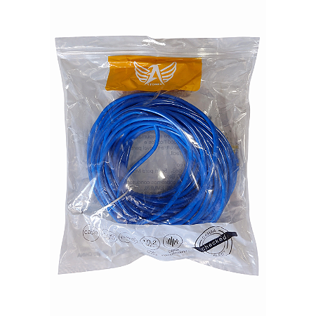 Cabo de Rede CAT5e RJ45 Azul - 20 metros