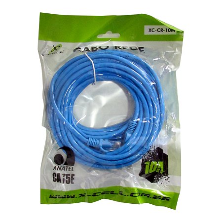 Cabo de Rede CAT5e RJ45 Azul - 10 metros