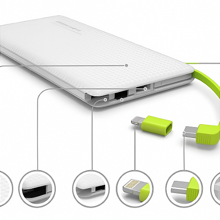 Carregador Portátil Power Bank 10000mAh com 03 Saídas V8 , TIPO-C e Lightning IOS - Pineng PN-951