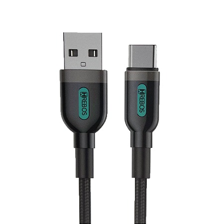 Cabo Turbo USB Hrebos Neo TEch 3.1A CB-202C Tipo C 1.2 metros