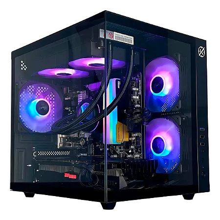 Gabinete Gamer Kalkan Midgard Preto Micro-atx Aquário Preto