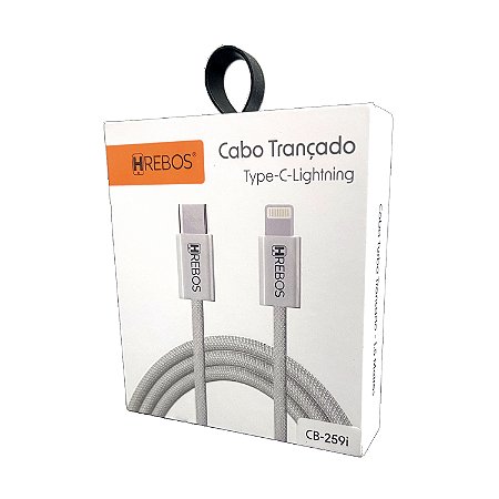 Cabo Trançado Tipo C x Lightning C259i - Hrebos