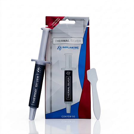 Pasta Térmica Thermal Silver Seringa 5G Prata Implastec