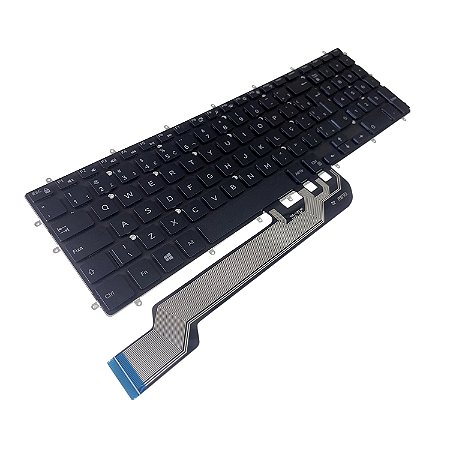 Teclado Compatível Dell Inspiron 15 5567 P66f P75f 15-3583 15-3584 15 7000 Cor Preto sem iluminação.