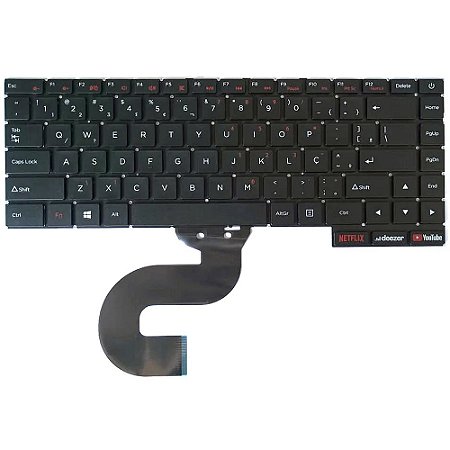 Teclado para Notebook Compatível Positivo Master N1240 com Netflix