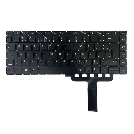 Teclado para Notebook Compatível Hp Probook G8 445 ABNT2 Preto