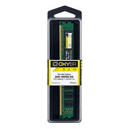 Memória Ram para PC DDR3 8GB 1600MHz PC3 - OxiBr