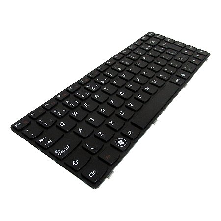 Teclado Compatível Notebook Lenovo B490 V470 G470 G475 Preto Padrão ABNT2 com Moldura