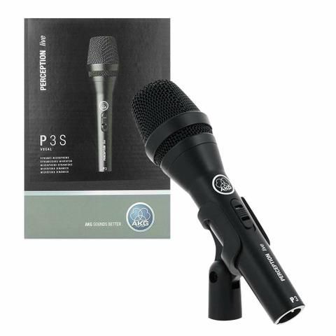 AKG P3S - Microfone Dinâmico Cardioide para voz com chave liga/desliga - Original