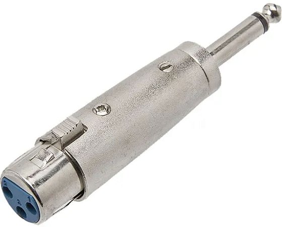 Conector (Adaptador) XLR Fêmea para P10 Mono