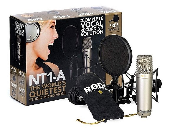Microfone Condensador Studio Profissional NT1-A (Shock Mount) - RODE