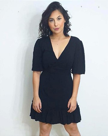 vestido com meia manga